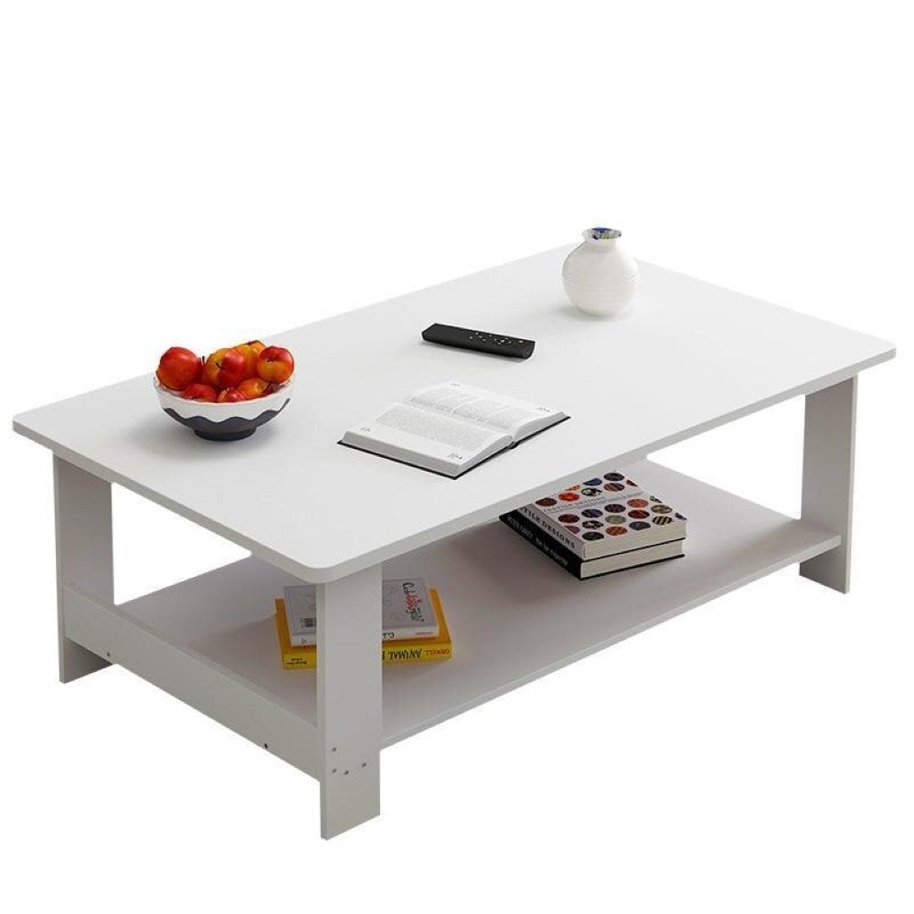Coffee table 80cm white wood with modern design