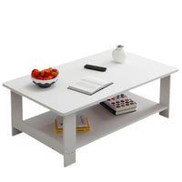 Thumbnail for Coffee table 80cm white wood with modern design