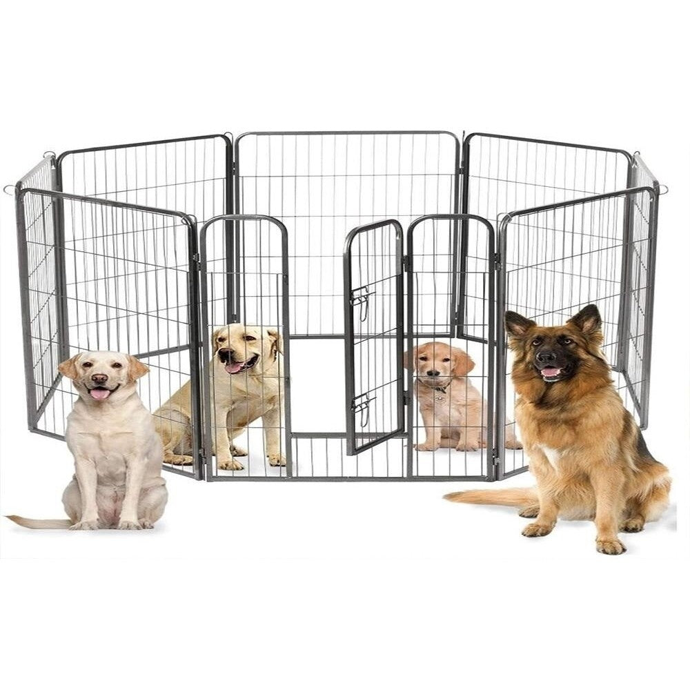 Dog playpen 8 panel folded for storage