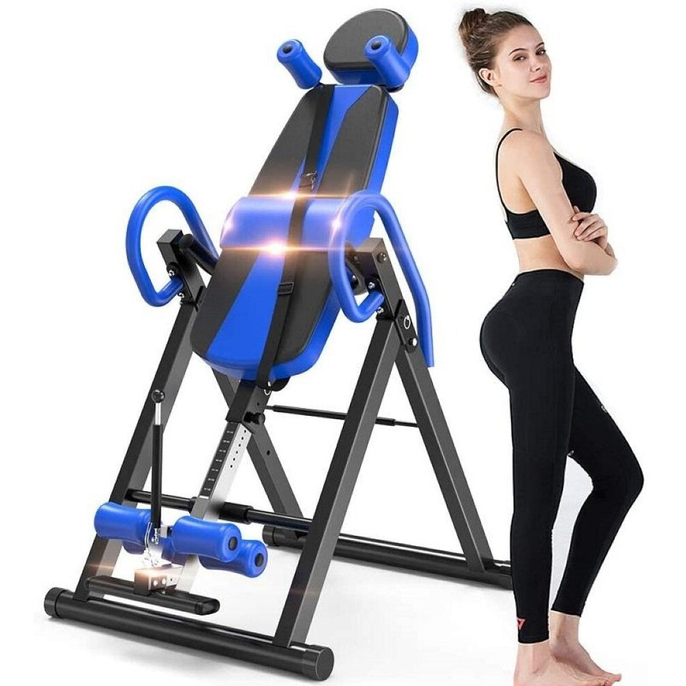 Inversion table height adjustment feature