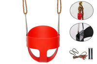 Thumbnail for Side angle of toddler bucket swing seat showing PE rope