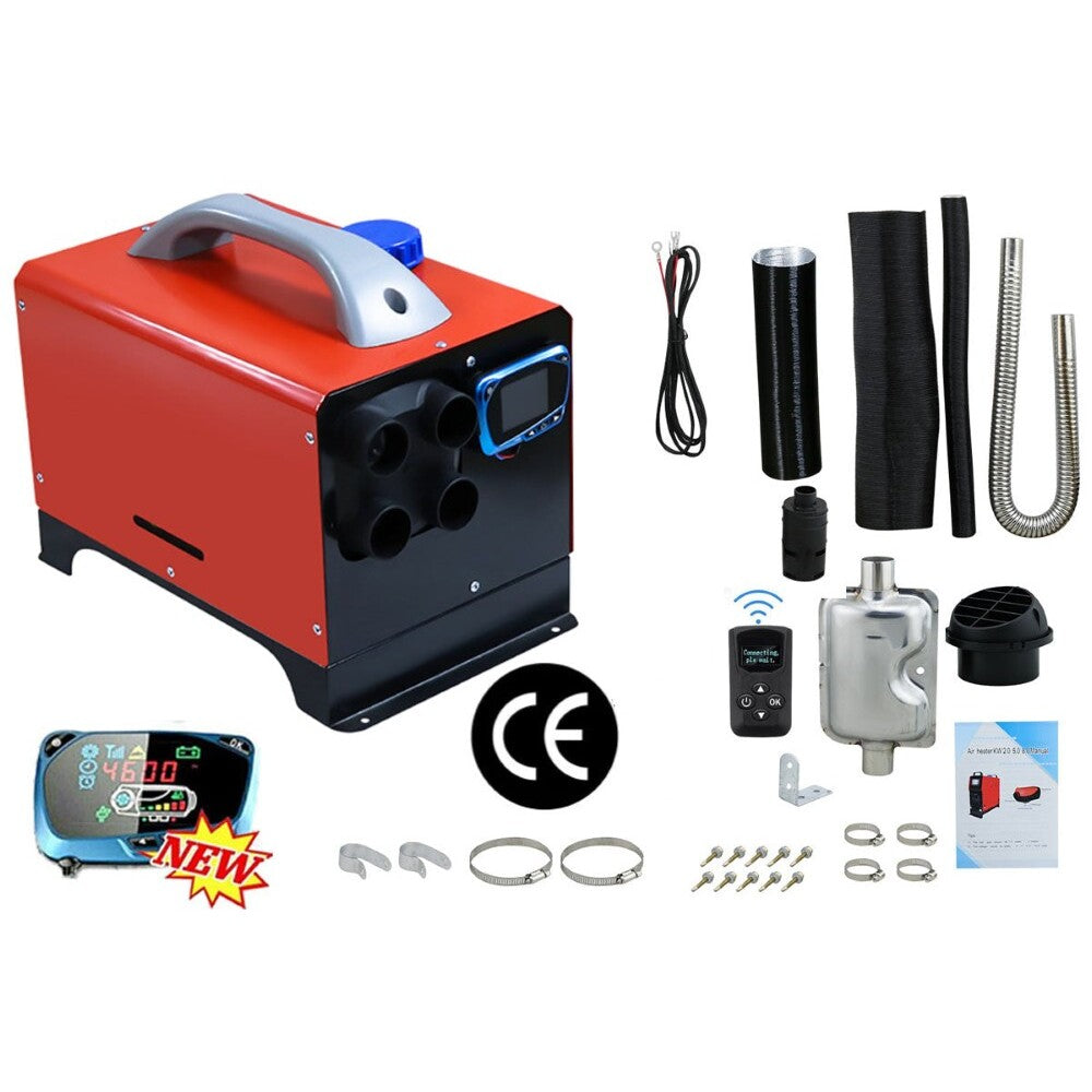 Diesel heater with metal and plastic materials
