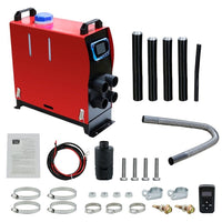 Thumbnail for Diesel air heater portable 12V front view red and black