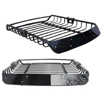 Thumbnail for Universal roof rack basket full front view black