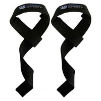 Thumbnail for Black lifting straps showing length and width