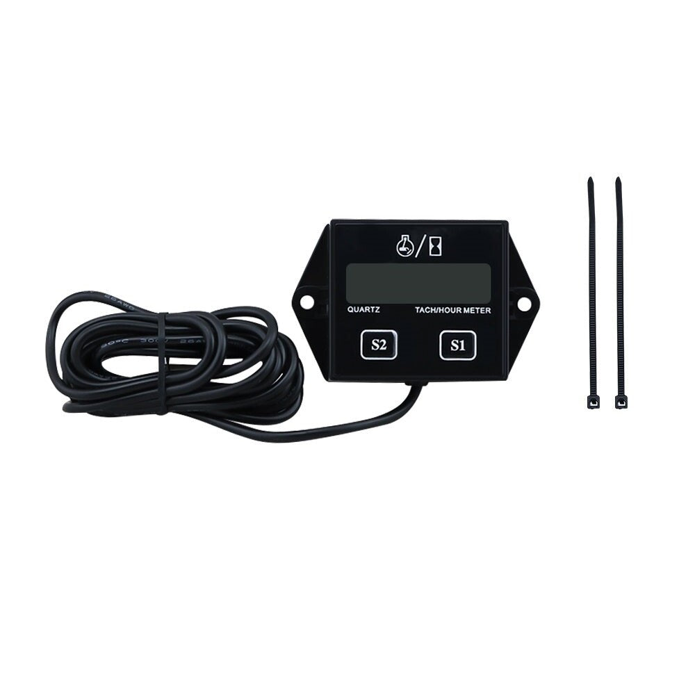 Tachometer digital hour meter packaging with user manual