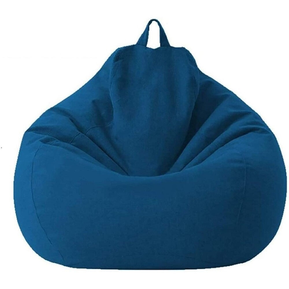 Blue beanbag cover 100x120cm front view