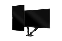 Thumbnail for Close-up of gas spring cylinder on dual arm monitor stand