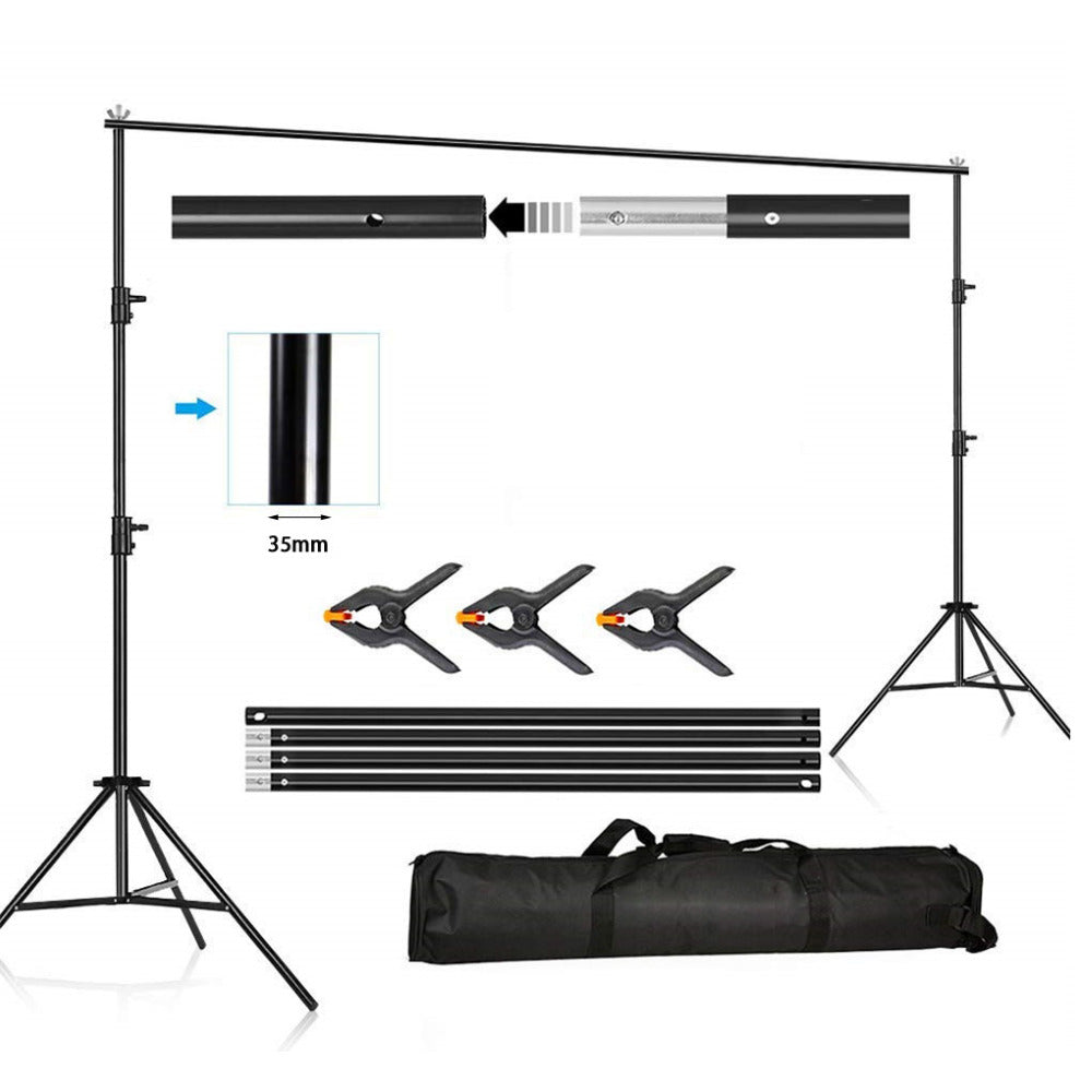 Photography background stand full frame with backdrop attached