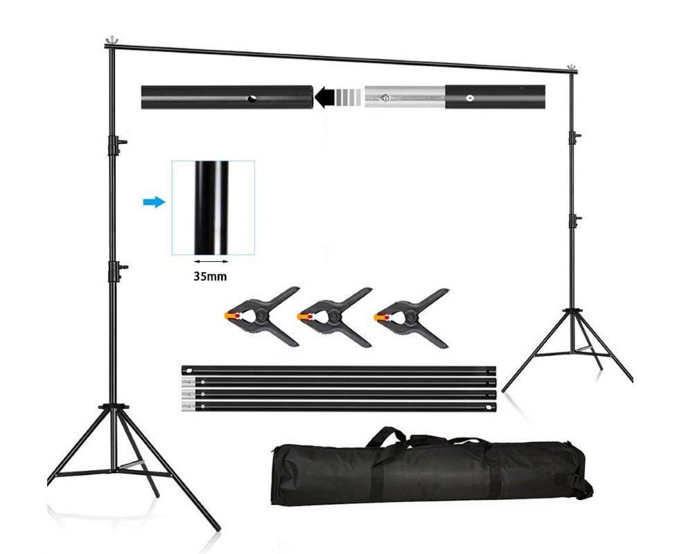 Backdrop stand with carrying bag included