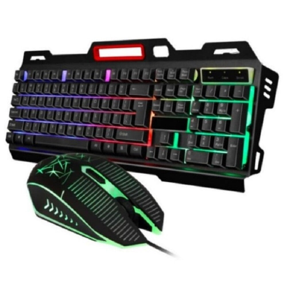 Gaming keyboard and mouse set compatible with laptop and desktop