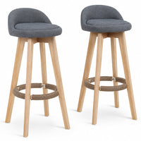 Thumbnail for Bar Stools Chair 360 Degree Swivel gray