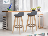 Thumbnail for Bar Stools Chair 360 Degree Swivel gray