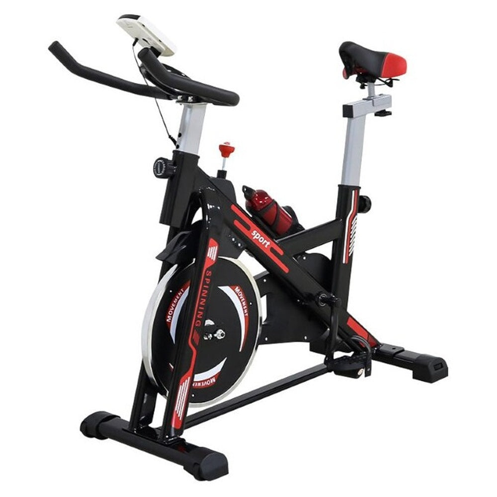 Exercise bike home gym spin bike blue side view