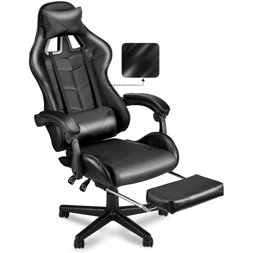 Gaming chair office chair black ergonomic PU leather seat