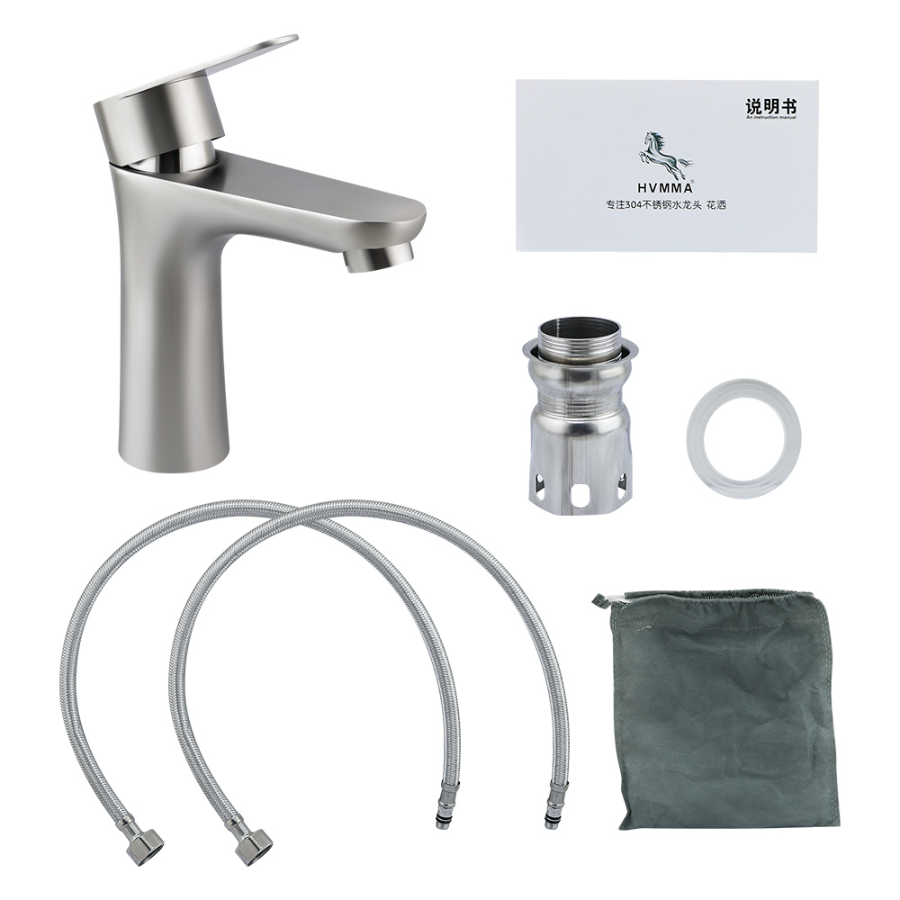 Basin tap spout and handle detail