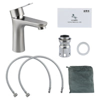 Thumbnail for Basin tap with inlet and outlet pipe connections