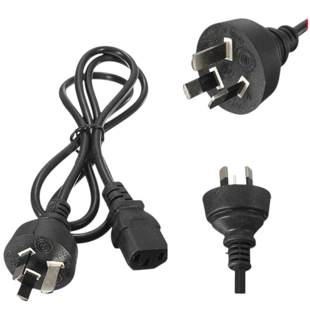 Close-up of 3 pin plug pins