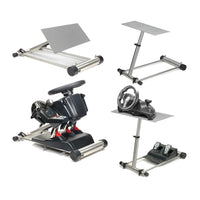 Thumbnail for Gaming wheel stand with leather and steel frame