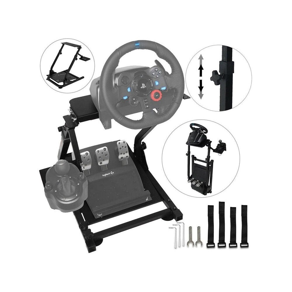 Gaming Racing Simulator Wheel Stand - Black