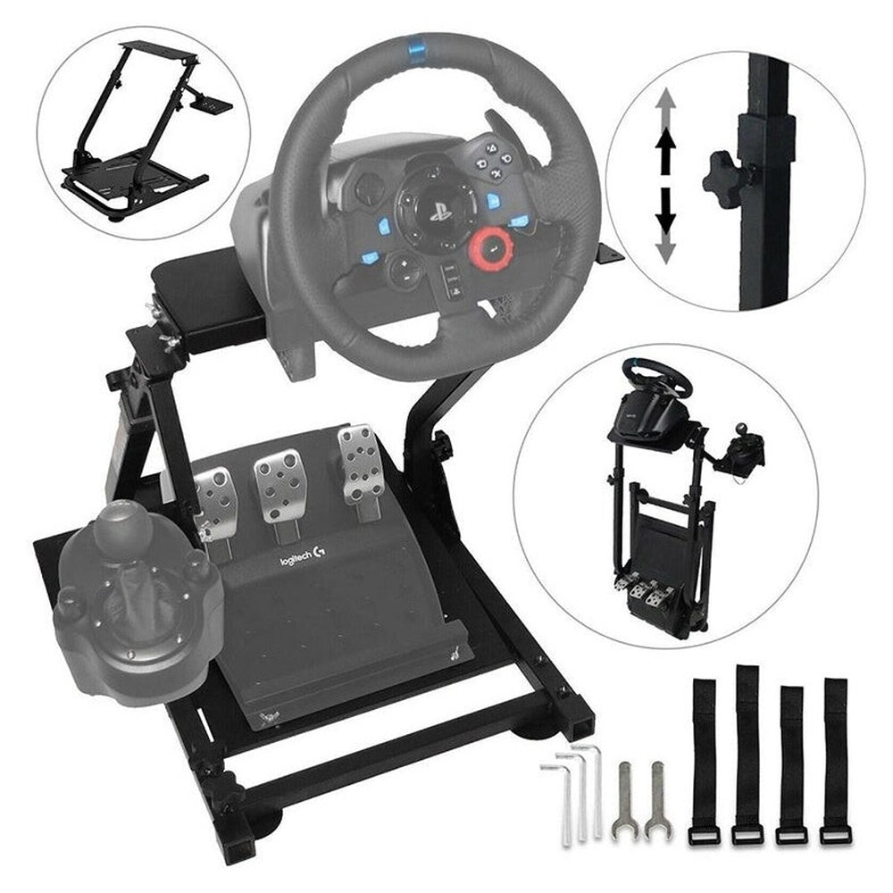 Gaming Racing Simulator Wheel Stand - Black
