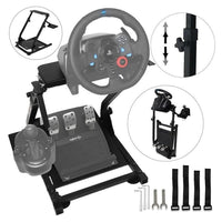 Thumbnail for Gaming Racing Simulator Wheel Stand - Black