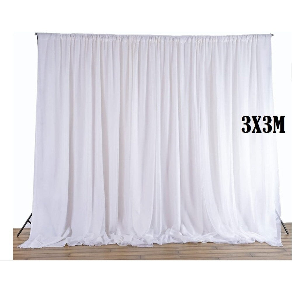 Backdrop curtain decorating wedding reception