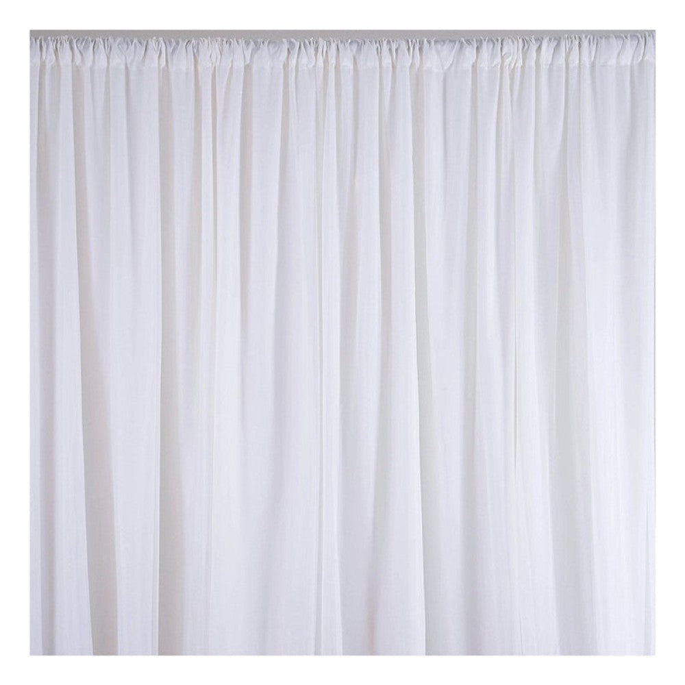 White curtain backdrop for party and events
