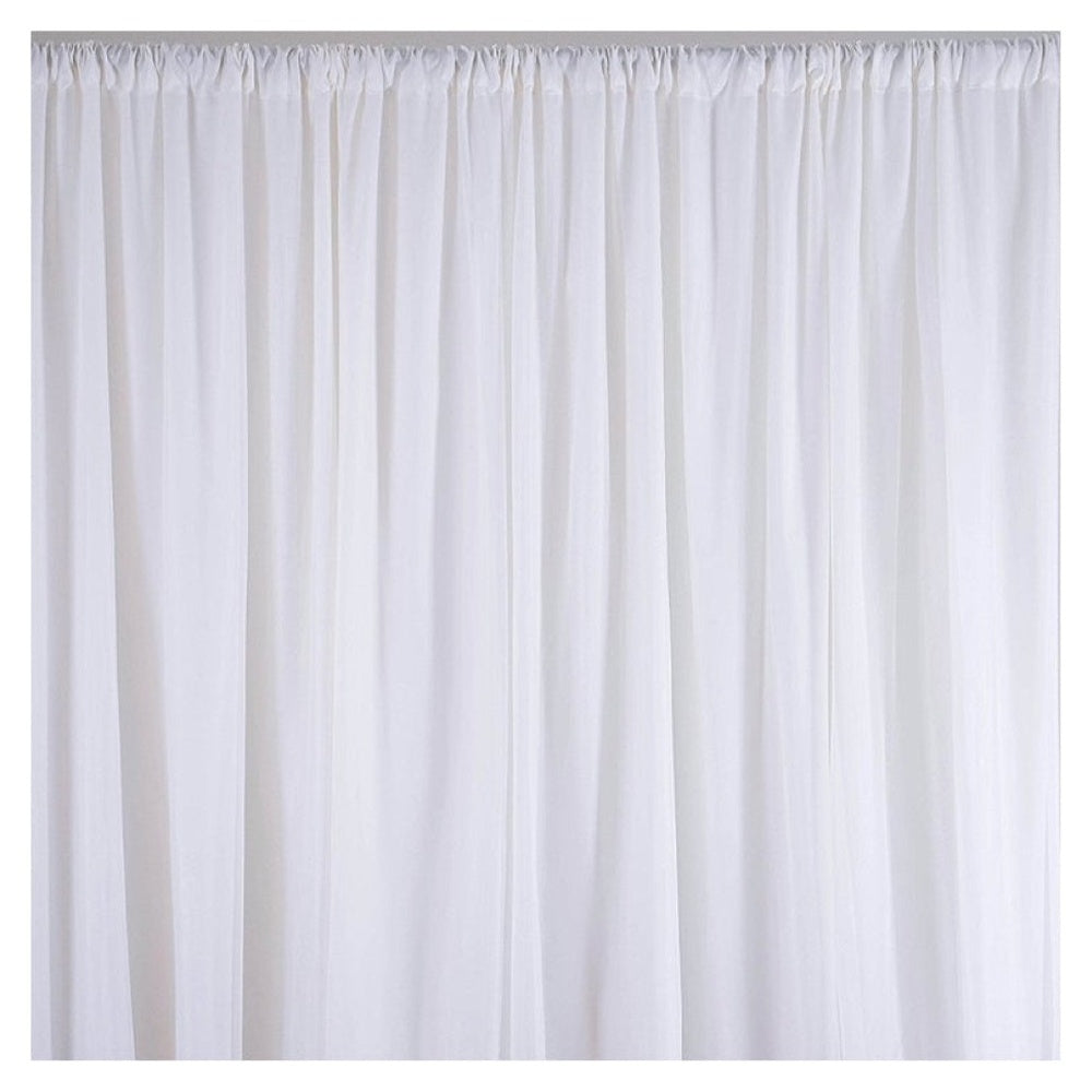Backdrop curtain hanging at wedding venue