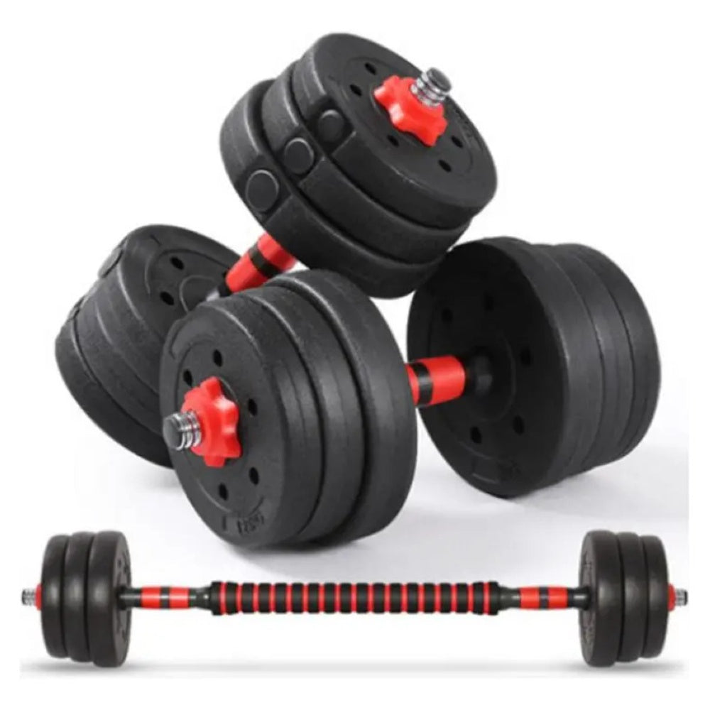Dumbbell set ready for fitness training