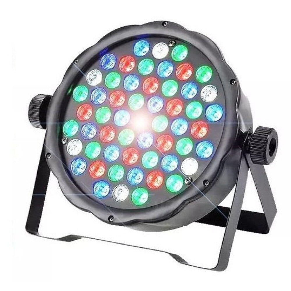 LED stage par light front view with black casing