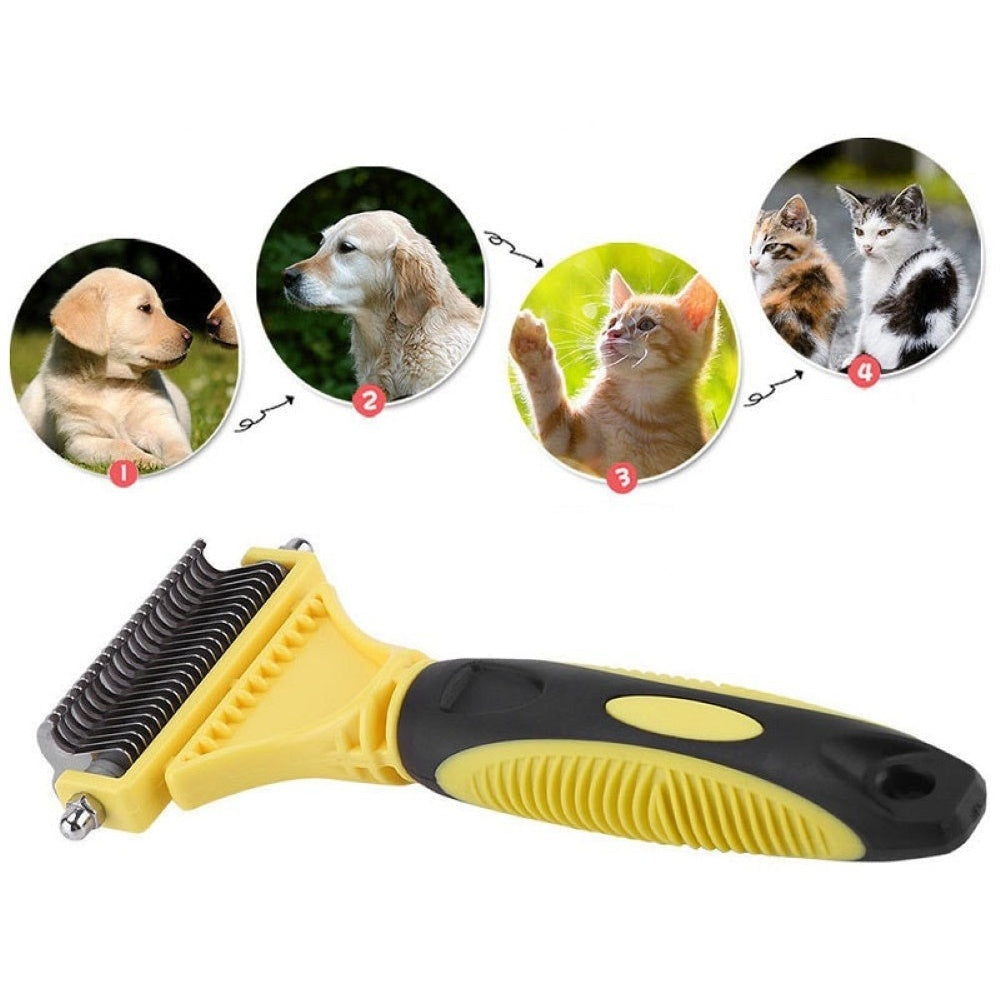 Pet de-matting comb for all hair types