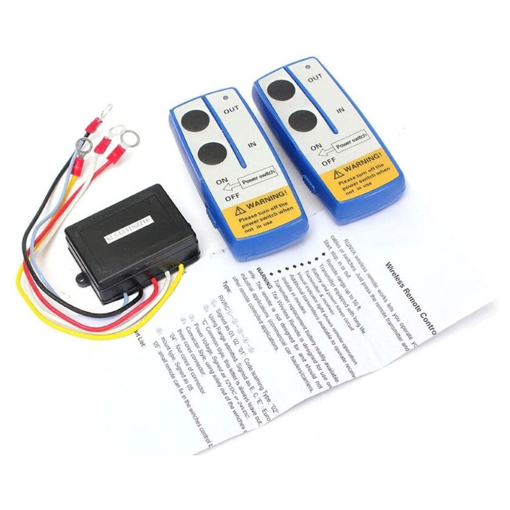 Winch remote showing compact receiver unit