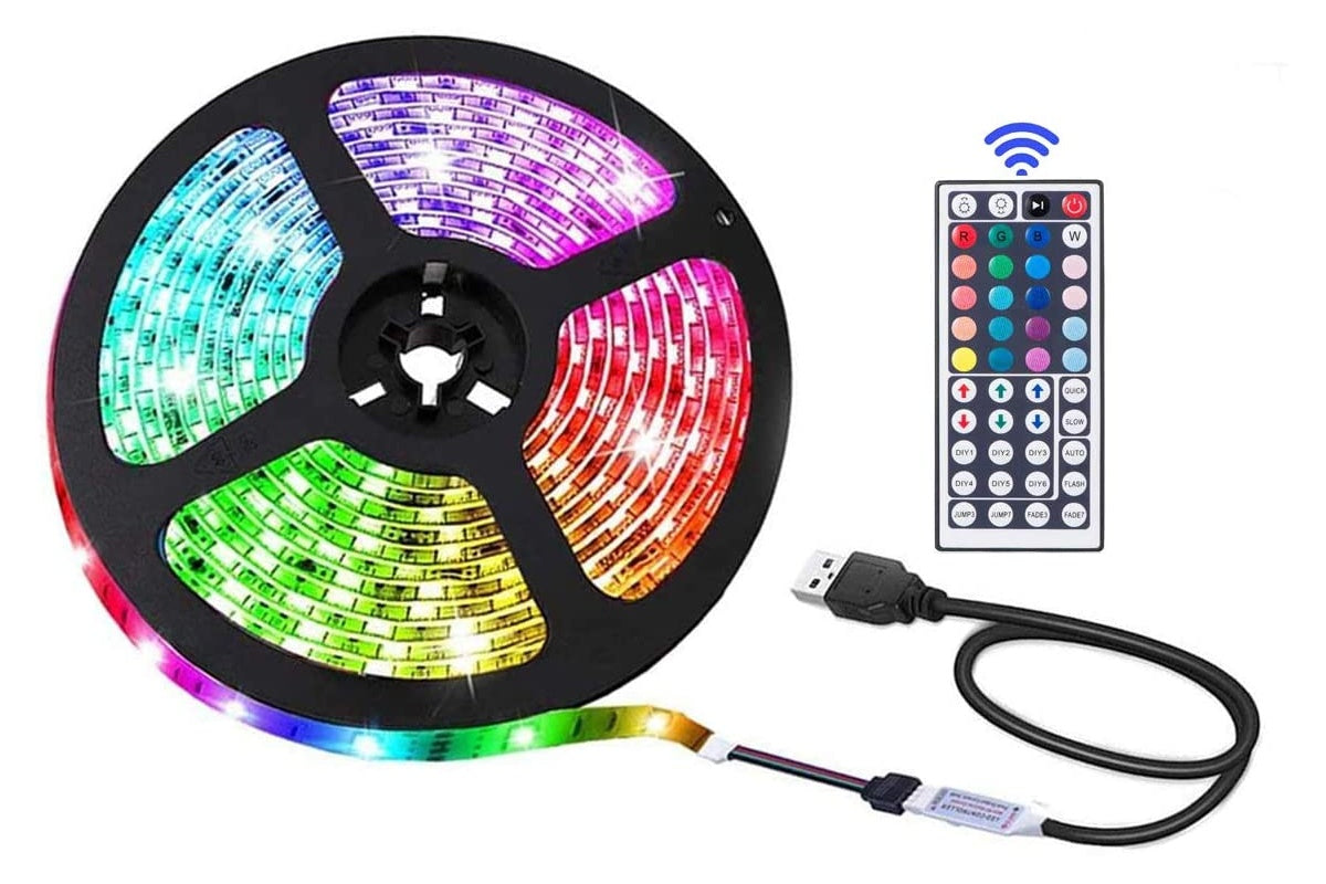 Close-up of 5050 SMD RGB LEDs