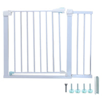 Thumbnail for Baby safety gate with smooth steel edging