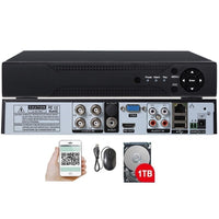 Thumbnail for DVR recorder CCTV 4 channel showing RCA audio input ports