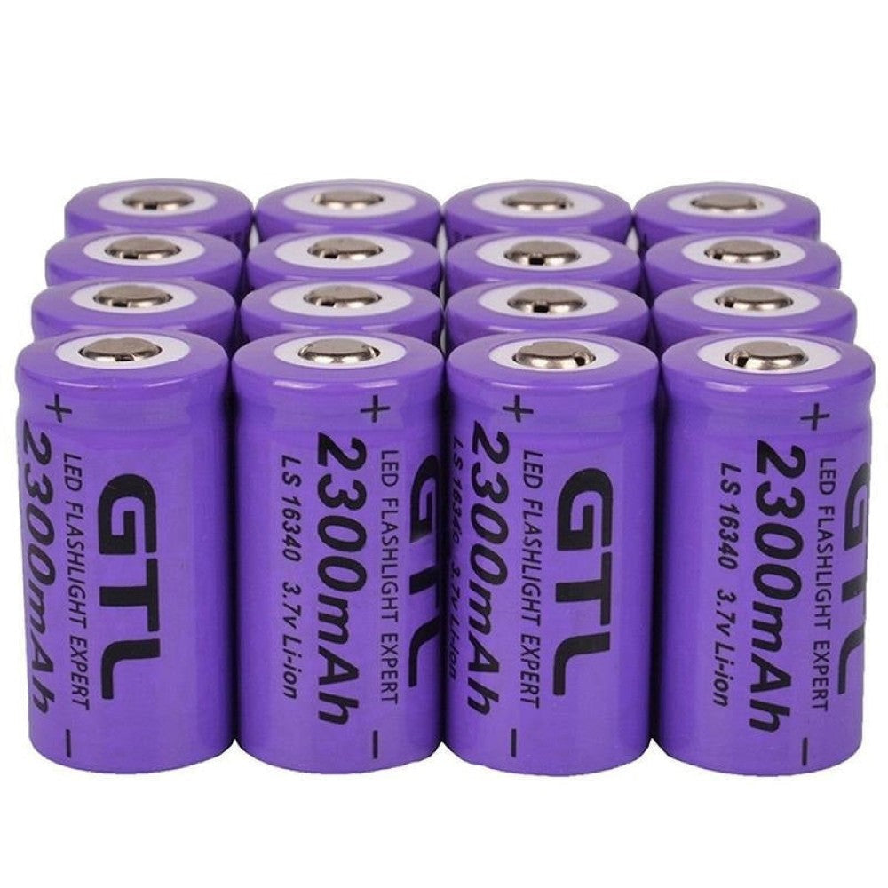 Batteries arranged in plastic holder