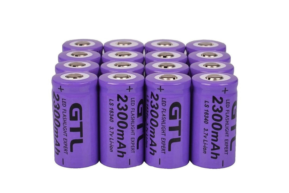 16340 battery with 37V voltage marking