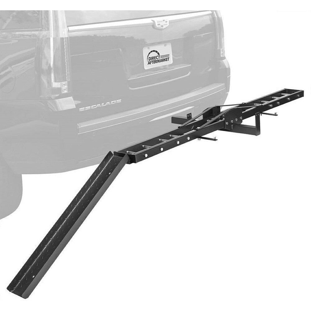 Motorbike carrier rack in outdoor setting