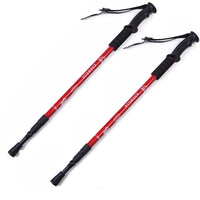 Thumbnail for Pair of red trekking poles adjustable length