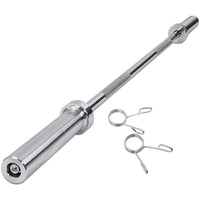 Thumbnail for Olympic barbell bar 150cm full length chrome finish