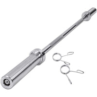 Thumbnail for Olympic barbell bar with chrome surface shine
