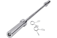 Thumbnail for Close-up of diamond knurled grip on barbell bar