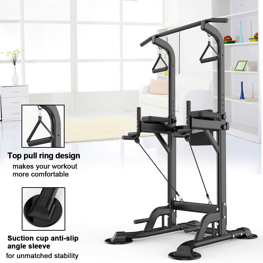 Adjustable Chin Up Pull Up Power Tower Station Workout