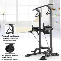 Thumbnail for Adjustable Chin Up Pull Up Power Tower Station Workout