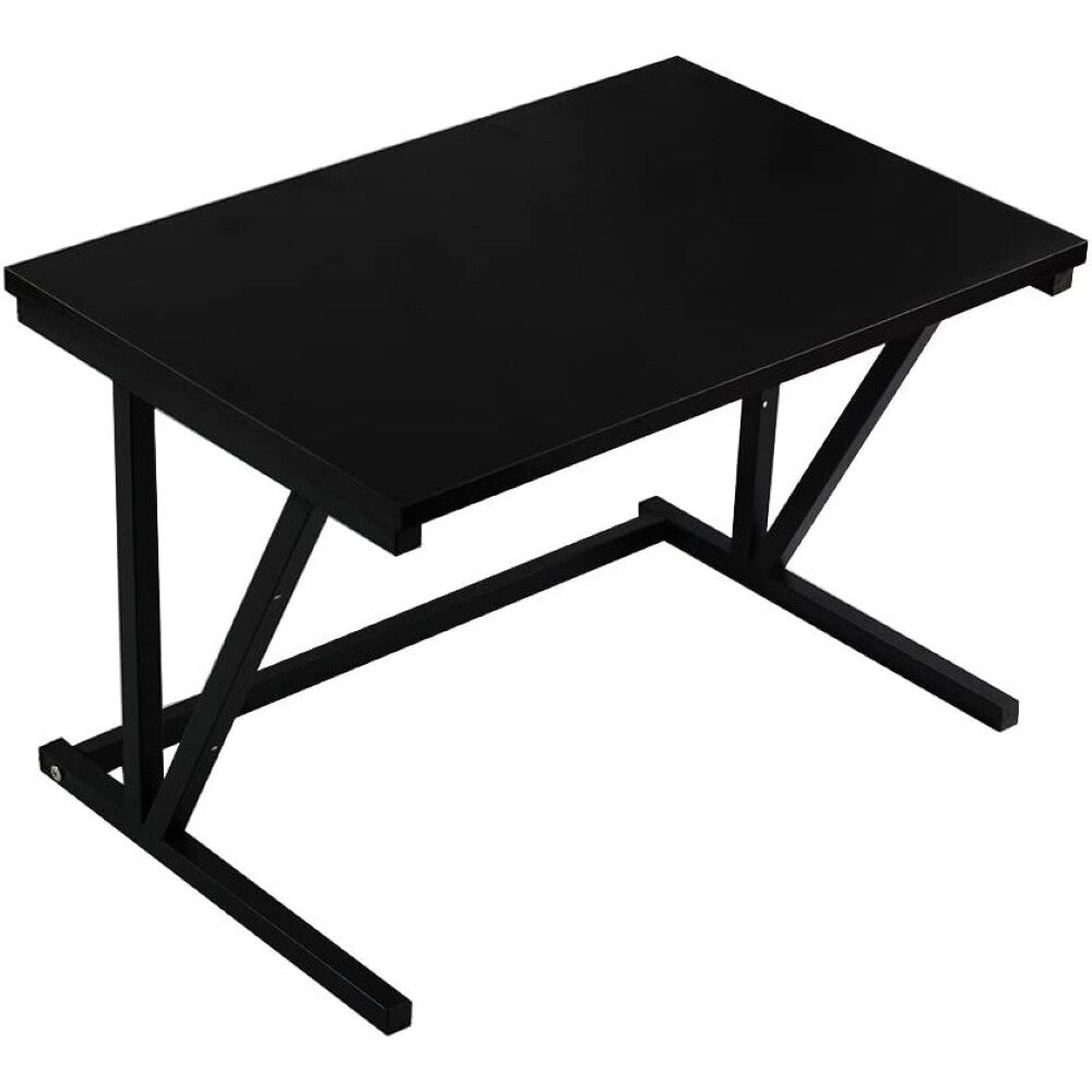 Black metal kitchen shelf rack with wooden panels