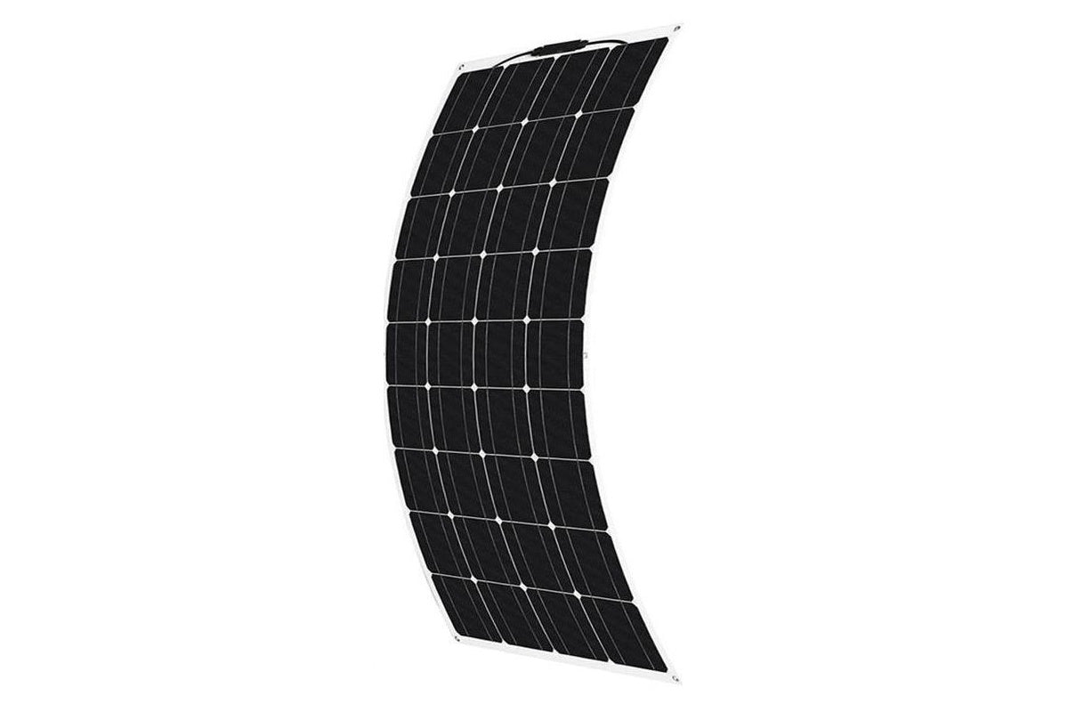 Side angle showing thin flexible solar panel