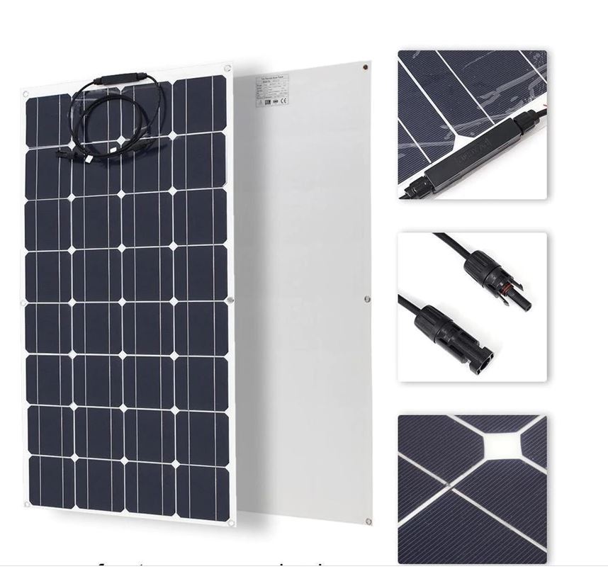 Solar panel exposed to sunlight outdoors