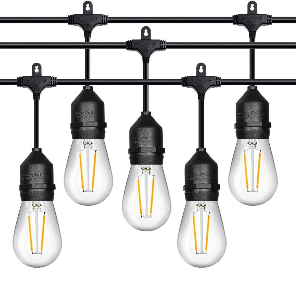Festoon lights used for party decoration outdoors