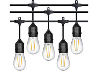 Thumbnail for Festoon lights illuminating cafe outdoor seating